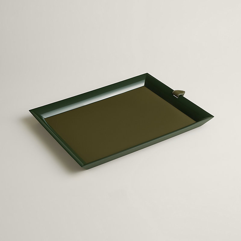 HERMES トレー (アトリウム) Atrium tray, medium model - Green | Hermès USA